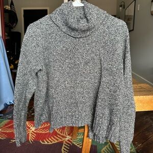 Madewell Eastbrook Turtleneck Cross-Back Sweater in Cotton-Merino Yarn Size M